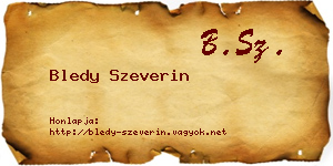 Bledy Szeverin névjegykártya